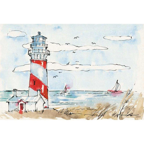 Coastal Life I White Modern Wood Framed Art Print by Tavoletti, Anne