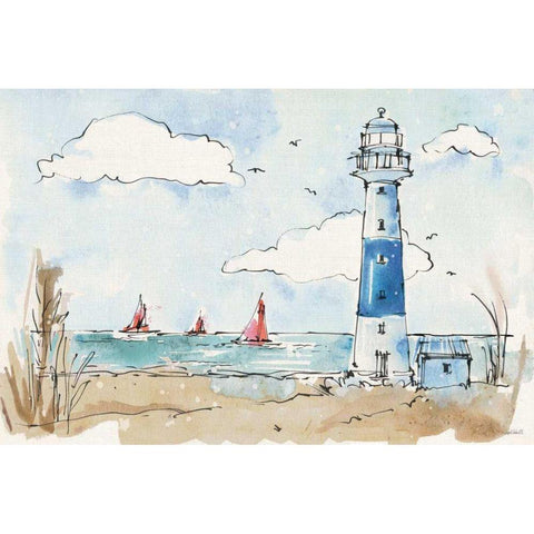 Coastal Life II Black Modern Wood Framed Art Print by Tavoletti, Anne