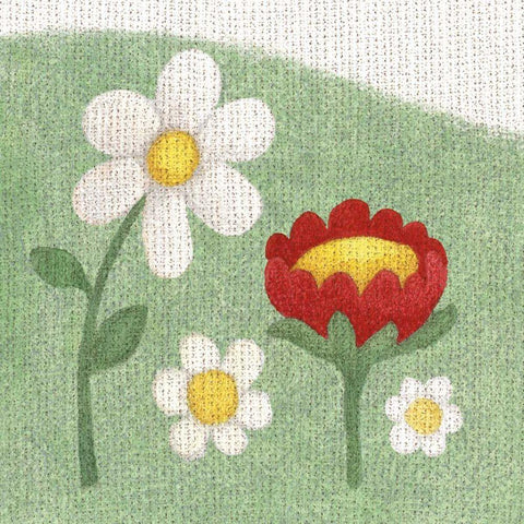 Americana Garden I White Modern Wood Framed Art Print with Double Matting by Grove, Beth
