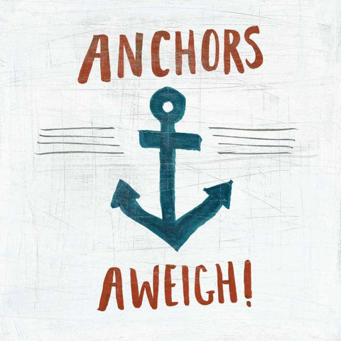 Ahoy VI Gold Ornate Wood Framed Art Print with Double Matting by Averinos, Melissa