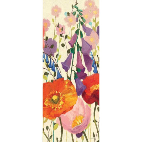 Couleur Printemps III Panel II White Modern Wood Framed Art Print by Novak, Shirley
