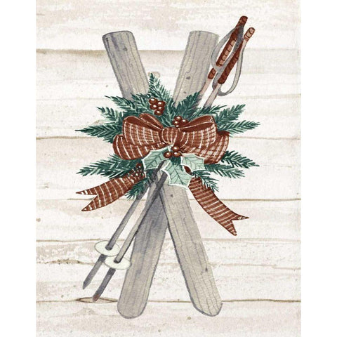 Holiday Sports on Wood IV Luxe Gold Ornate Wood Framed Art Print with Double Matting by McKenna, Kathleen Parr