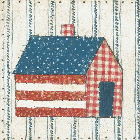 Americana Quilt III Black Modern Wood Framed Art Print by Brown, David Carter