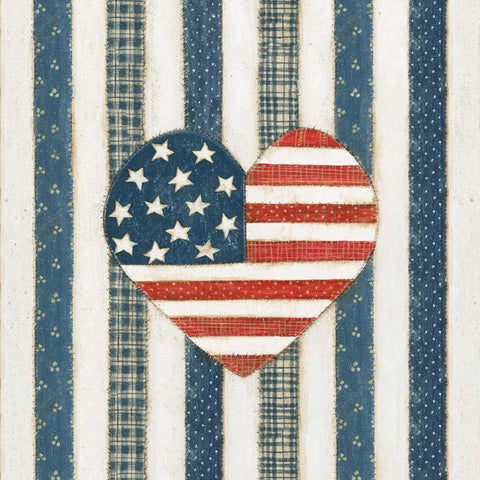 Americana Quilt VI Black Ornate Wood Framed Art Print with Double Matting by Brown, David Carter
