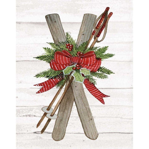 Holiday Sports IV on White Wood Gold Ornate Wood Framed Art Print with Double Matting by McKenna, Kathleen Parr
