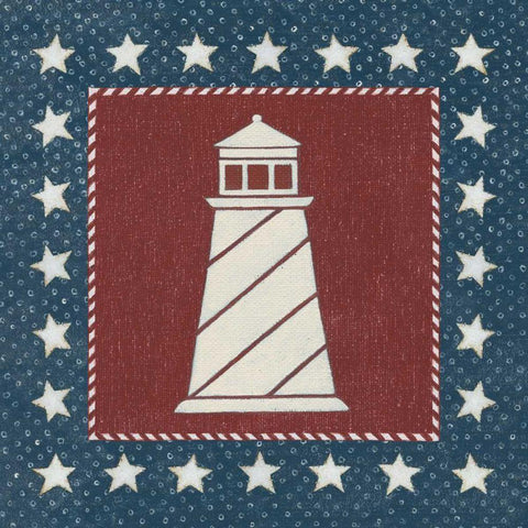 Coastal Americana II Black Ornate Wood Framed Art Print with Double Matting by Brown, David Carter