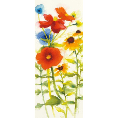 Americana Meadow III Gold Ornate Wood Framed Art Print with Double Matting by Novak, Shirley