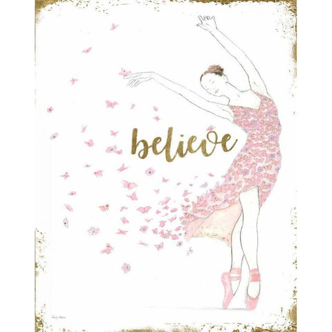 Dream Dancer I Black Modern Wood Framed Art Print with Double Matting by Adams, Emily