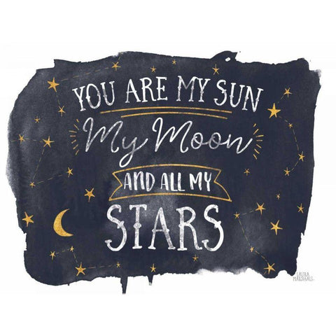 Celestial Love IV Black Modern Wood Framed Art Print by Marshall, Laura