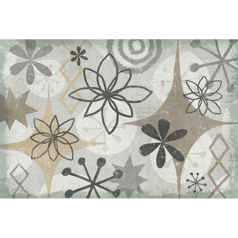Mid Century Mystique Archroma White Modern Wood Framed Art Print by Mullan, Michael