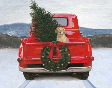 Christmas in the Heartland IV no Words Black Ornate Wood Framed Art Print with Double Matting by Wiens, James