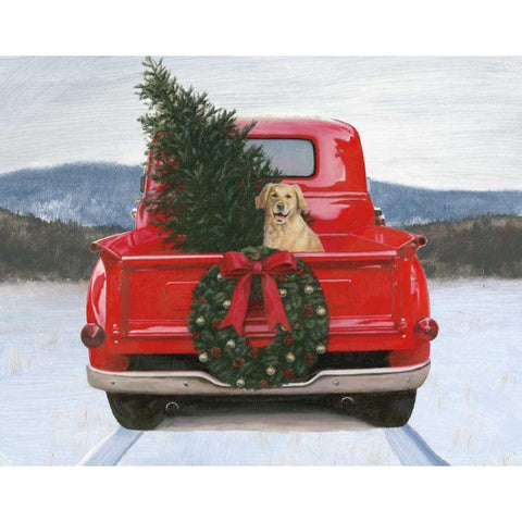 Christmas in the Heartland IV no Words Black Modern Wood Framed Art Print with Double Matting by Wiens, James