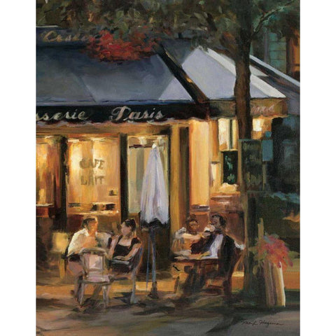 La Brasserie III Black Modern Wood Framed Art Print with Double Matting by Hageman, Marilyn