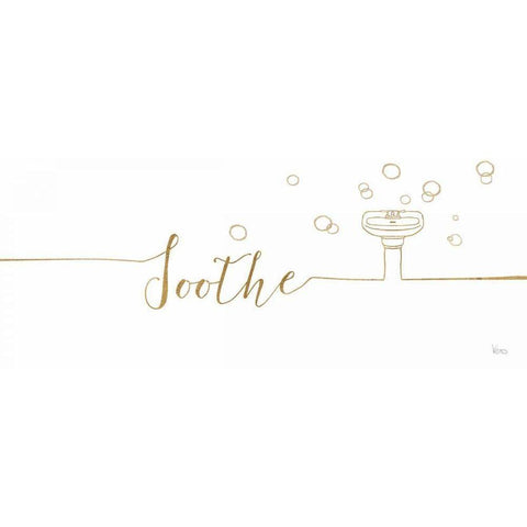 Underline Bath IV Black Modern Wood Framed Art Print with Double Matting by Charron, Veronique