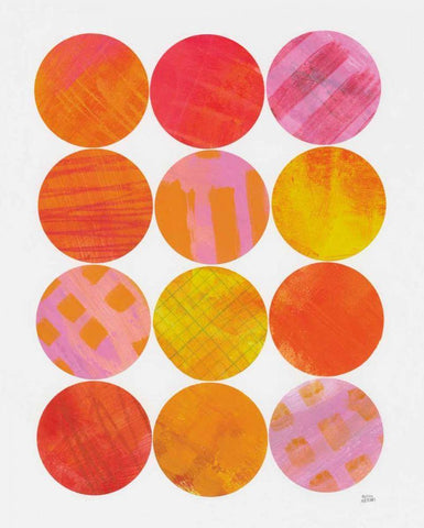 Kitchen Garden Dots I White Modern Wood Framed Art Print with Double Matting by Averinos, Melissa