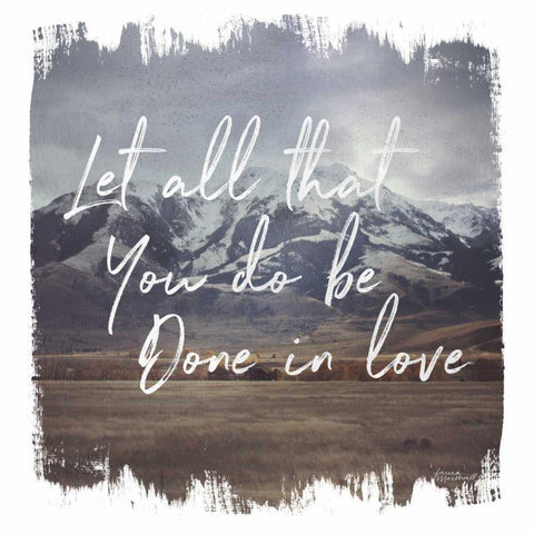 Wild Wishes IV Done in Love Black Modern Wood Framed Art Print with Double Matting by Marshall, Laura