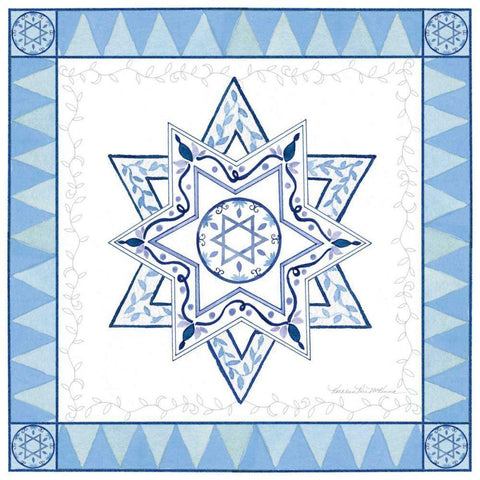 Celebrating Hanukkah I Black Modern Wood Framed Art Print by McKenna, Kathleen Parr