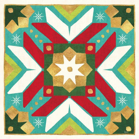 Winter Wishes VI Black Ornate Wood Framed Art Print with Double Matting by Charron, Veronique