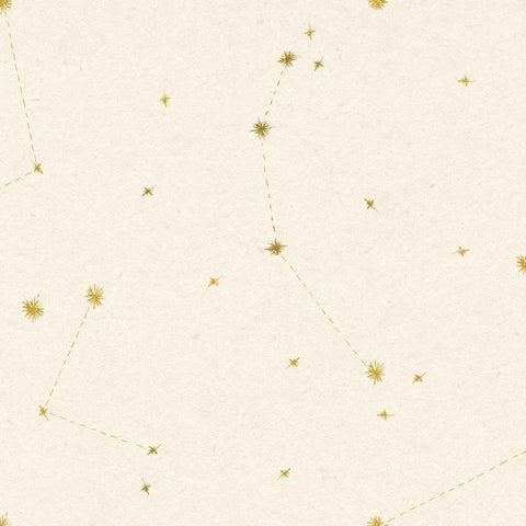 Night Sky Cream and Gold Pattern 05A Black Modern Wood Framed Art Print by Miller, Sara Zieve