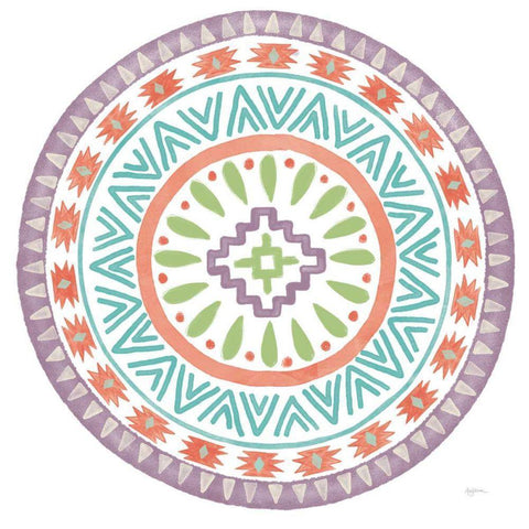 Lovely Llamas Mandala II on White Gold Ornate Wood Framed Art Print with Double Matting by Urban, Mary