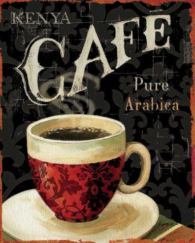 Today s Coffee I Black Ornate Wood Framed Art Print with Double Matting by Audit, Lisa
