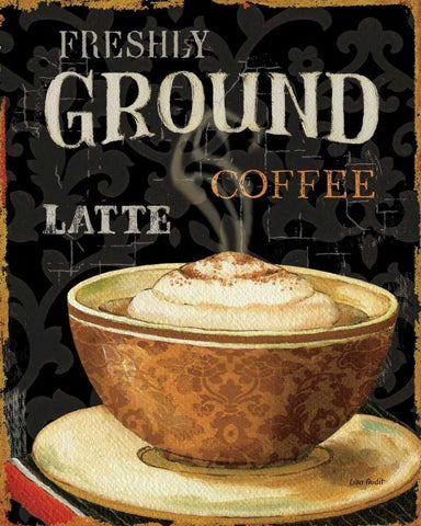 Today s Coffee II Black Ornate Wood Framed Art Print with Double Matting by Audit, Lisa
