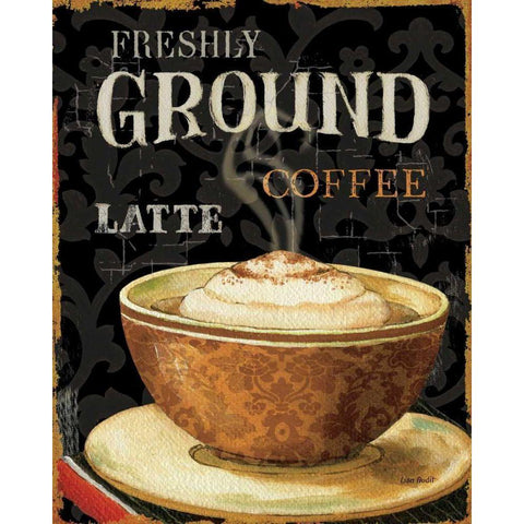Today s Coffee II White Modern Wood Framed Art Print by Audit, Lisa