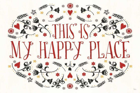 Otomi Farm I Black Ornate Wood Framed Art Print with Double Matting by Charron, Veronique