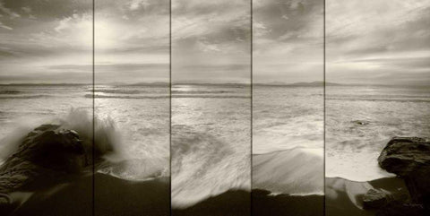 Tides and Waves White Modern Wood Framed Art Print with Double Matting by Audit, Lisa