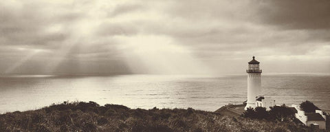 North Head White Modern Wood Framed Art Print with Double Matting by Majchrowicz, Alan