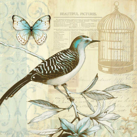 Freedom I White Modern Wood Framed Art Print with Double Matting by Audit, Lisa