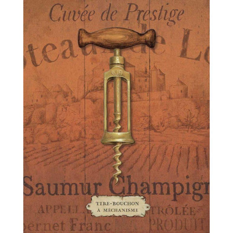 Antique Corkscrew II Red White Modern Wood Framed Art Print by Brissonnet, Daphne