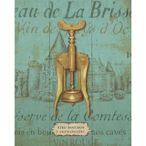 Antique Corkscrew III Blue White Modern Wood Framed Art Print by Brissonnet, Daphne