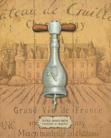 Antique Corkscrew III Yellow White Modern Wood Framed Art Print with Double Matting by Brissonnet, Daphne