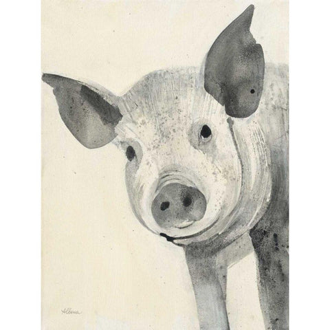 Oink Gold Ornate Wood Framed Art Print with Double Matting by Hristova, Albena