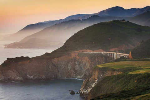 Big Sur I Black Ornate Wood Framed Art Print with Double Matting by Majchrowicz, Alan