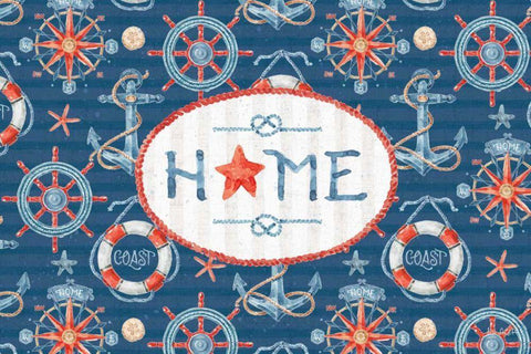 Nautical Life XIII White Modern Wood Framed Art Print with Double Matting by Audit, Lisa