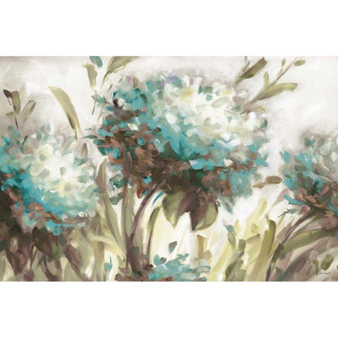 Hydrangea Field Neutral White Modern Wood Framed Art Print by Audit, Lisa