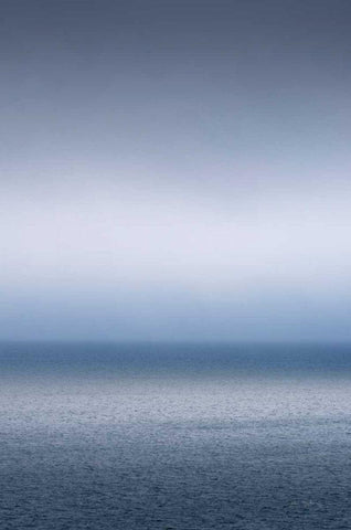 Bay of Fundy Fog White Modern Wood Framed Art Print with Double Matting by Majchrowicz, Alan