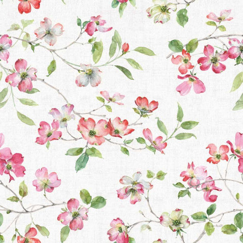 Dogwood Garden Step 01 White Modern Wood Framed Art Print by Audit, Lisa