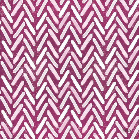 Festive Forest Pattern VIE White Modern Wood Framed Art Print with Double Matting by Charron, Veronique