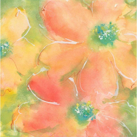 Summer Cosmos II Black Modern Wood Framed Art Print by Paschke, Chris