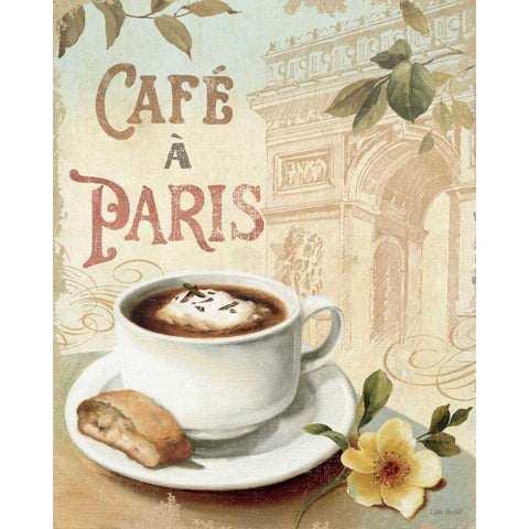 Cafe in Europe I White Modern Wood Framed Art Print by Audit, Lisa