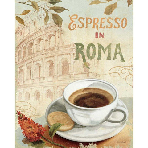 Cafe in Europe III Black Modern Wood Framed Art Print with Double Matting by Audit, Lisa