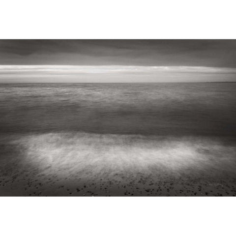 Lake Superior Beach II BW Black Modern Wood Framed Art Print with Double Matting by Majchrowicz, Alan