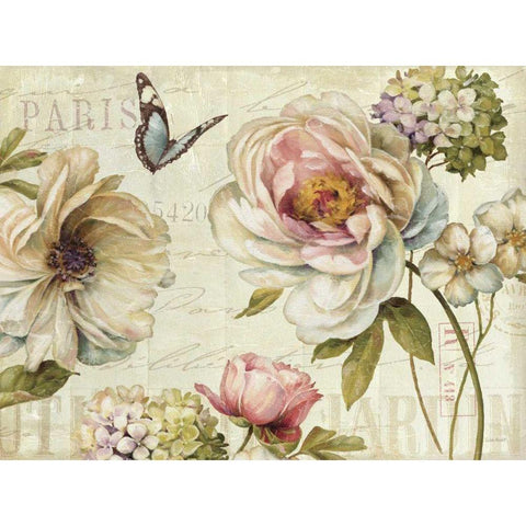Marche de Fleurs IV White Modern Wood Framed Art Print by Audit, Lisa