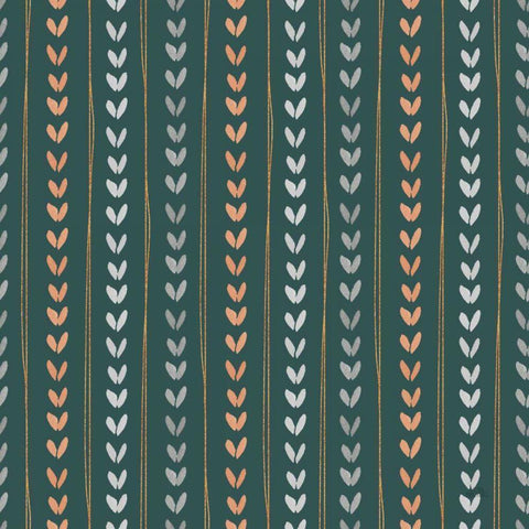 Spring Blooms Pattern IIB Black Modern Wood Framed Art Print with Double Matting by Marshall, Laura