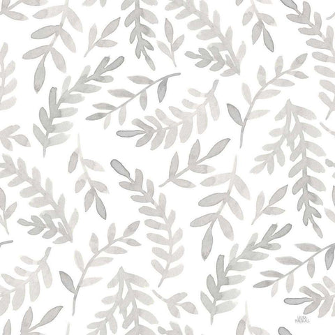 Spring Blooms Pattern IXA White Modern Wood Framed Art Print with Double Matting by Marshall, Laura