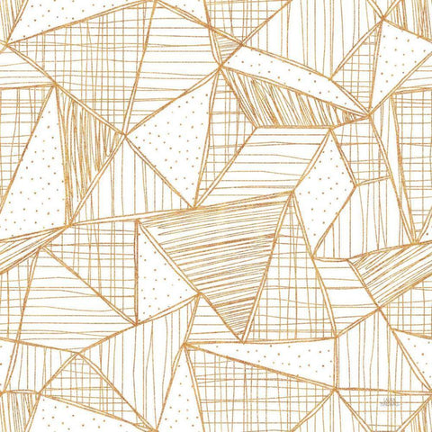 Spring Blooms Pattern XA Gold Ornate Wood Framed Art Print with Double Matting by Marshall, Laura