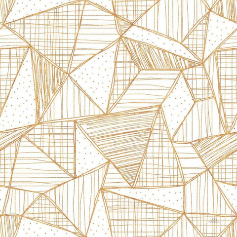 Spring Blooms Pattern XA White Modern Wood Framed Art Print with Double Matting by Marshall, Laura